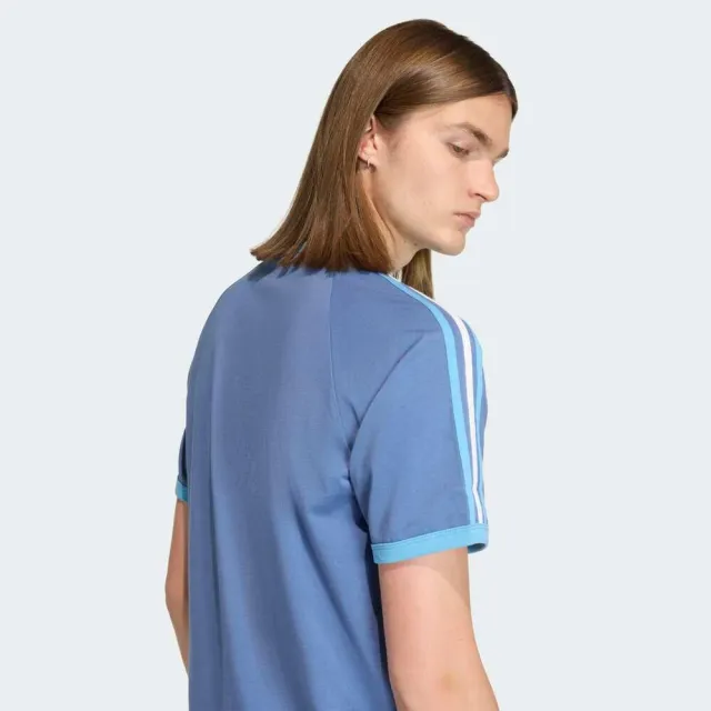 【adidas 愛迪達】3s Tee 男 T恤 運動上衣 休閒短袖 藍 亞版 經典(KC8638)