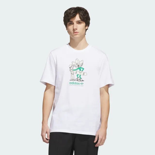 【adidas 愛迪達】Fsbs Push Tee 男女 T恤 運動上衣 休閒短袖 白 亞版 純棉(KS2286)