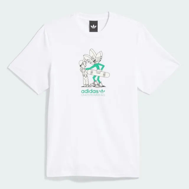 【adidas 愛迪達】Fsbs Push Tee 男女 T恤 運動上衣 休閒短袖 白 亞版 純棉(KS2286)