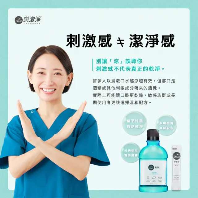 【LeShuli 樂漱淨】天然薄荷精油漱口水12mlx90條 (不含酒精及氟化物)