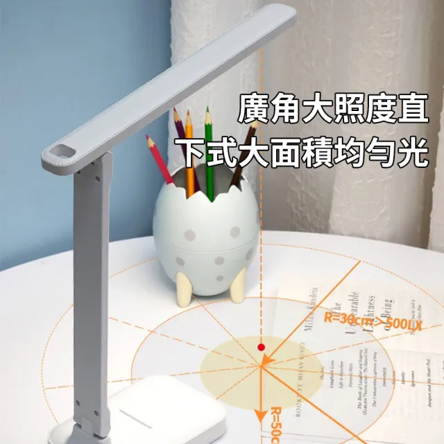【QLZHS】LED學習護眼檯燈 可攜式充電檯燈 臥室床頭燈 USB桌面照明檯燈 閱讀燈 宿舍燈 應急燈 充插兩用