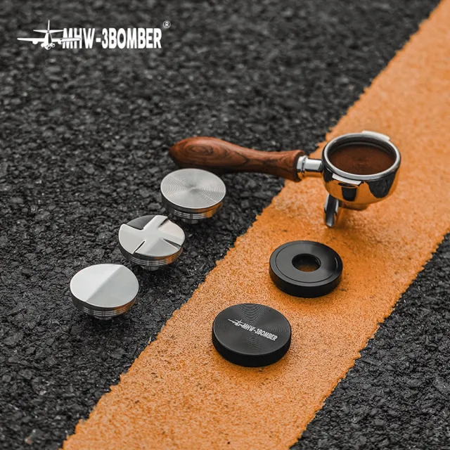 【MHW-3BOMBER】CD系列布粉器/壓粉器-木蓋板(51/53/58mm 四槳布粉器/螺紋壓粉器  實木頂蓋握感舒適)