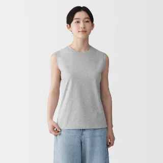 【MUJI 無印良品】女天竺無袖T恤(白色/灰色/黑色/磚紅)