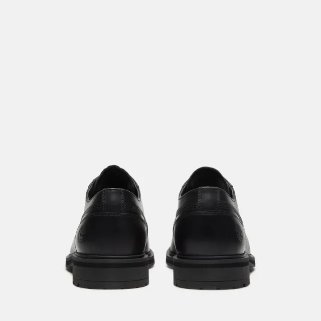 【Timberland】男款黑色皮革休閒鞋(A2Q7GW02)