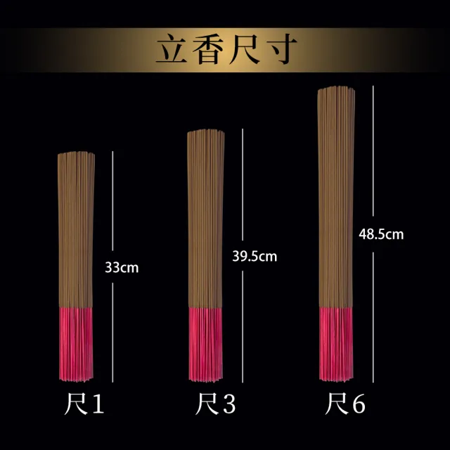 【富山檀香】烏沉香立香 尺3/尺6 1斤 3入組 沉香 藥草香 拜拜香 禮佛