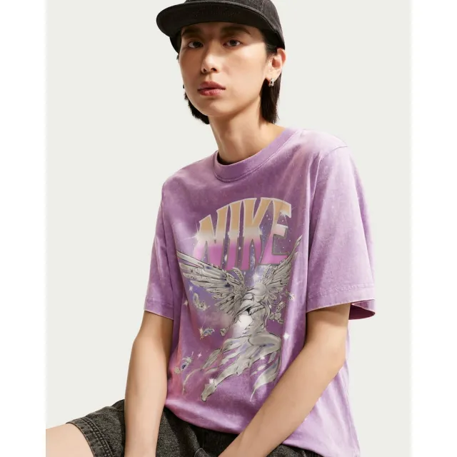 【NIKE 耐吉】短袖上衣 女 AS W NSW RETRO FLAIR TEE 運動 休閒 寬鬆 短T 紫 (IW1198544)