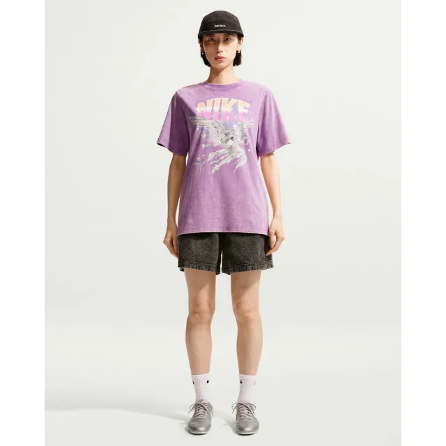 【NIKE 耐吉】短袖上衣 女 AS W NSW RETRO FLAIR TEE 運動 休閒 寬鬆 短T 紫 (IW1198544)