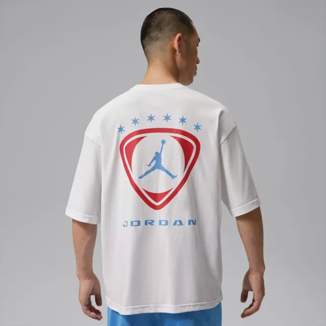 【NIKE 耐吉】短袖上衣 男 AS M J BRK FC OVSZ GFX SS CRW 喬丹 運動 休閒 短T 白 (IO0011100)