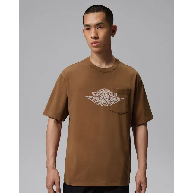 【NIKE 耐吉】短袖上衣 男 AS M J FLT ES 85 W PKT SS CRW 喬丹 運動 休閒 短T 棕 (IO2085281)