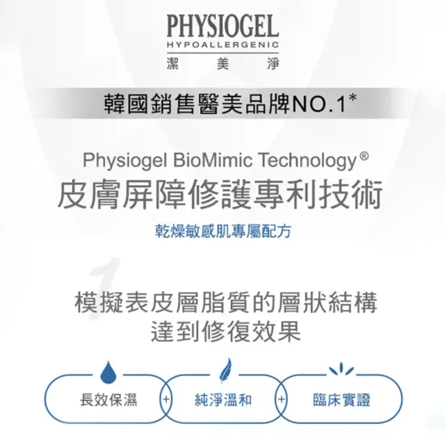 【PHYSIOGEL 潔美淨】保濕乳液400ml(加強保濕 / 皮膚科醫師推薦)