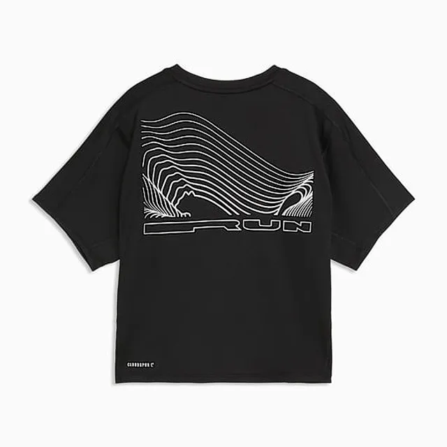 【PUMA】短袖上衣 女 歐規 短版 BS Cloudspun 黑 52898801