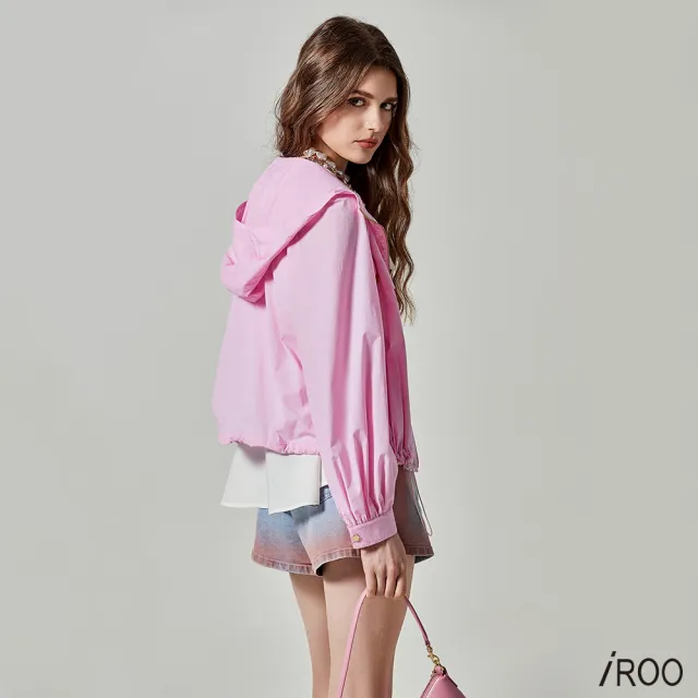 【iROO】新娘粉涼感防曬連帽外套
