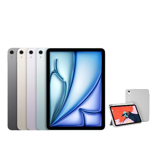 【Apple】2026 iPad Air M4晶片/11吋/WiFi/128G 平板電腦(三折筆槽殼+鋼化保貼組)