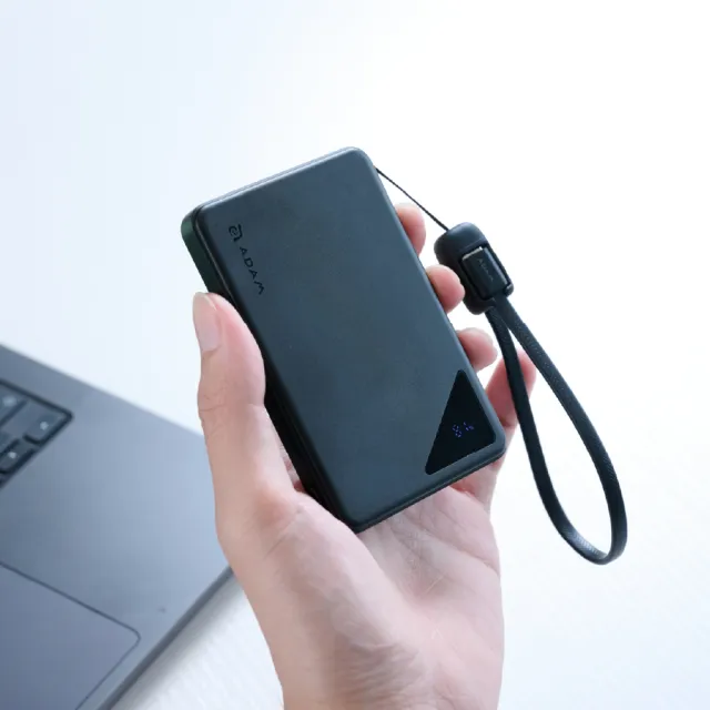 【ADAM 亞果元素】VIONTA A5 SSB固態式 Qi2 4100mAh 無線行動電源 黑(已有標示Wh＆CCC認證)