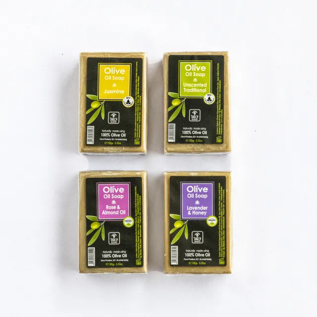 【BIOESTI】希臘高純度頂級橄欖馬賽皂100克12入組(經典原味/茉莉/玫瑰/薰衣草)