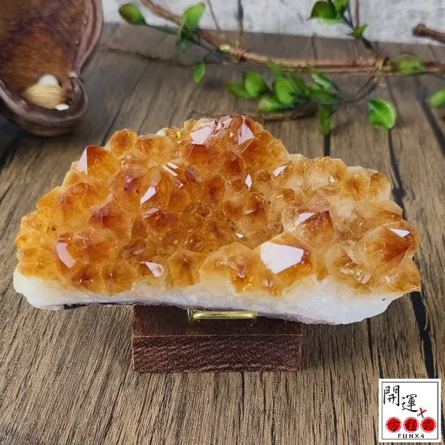 【開運方程式】頂級酒箔黃水晶簇-少量訂製款YSA(110-125g招財辟邪擋煞開運擺設/入厝禮)
