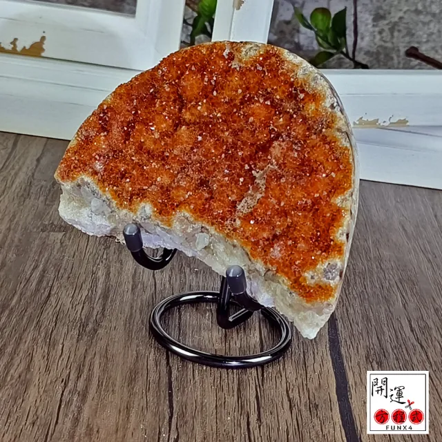 【開運方程式】黃水晶鎮頂級酒箔黃稀有綿花球晶AGU769(642g招財開運擺飾紫晶洞)