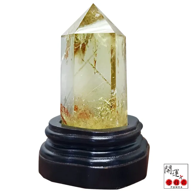 【開運方程式】頂級黃水晶柱紅幽靈山影稀有水泡彩虹光A26(一物一拍招財辟邪擋煞開運擺設)