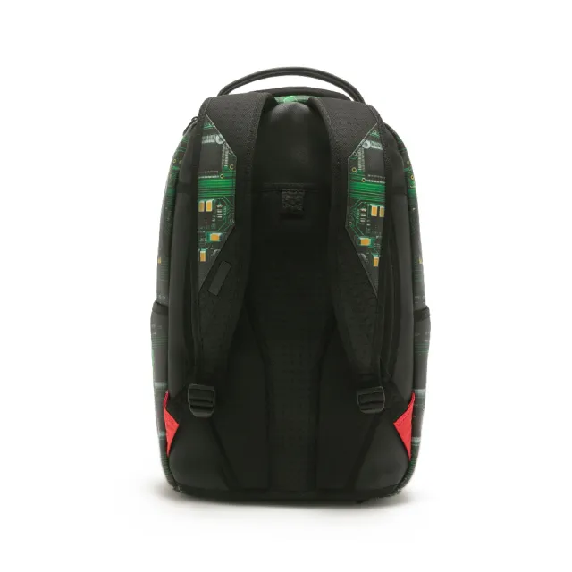 【SPRAYGROUND】AI主機板鋸齒鯊大容量後背包(黑色)