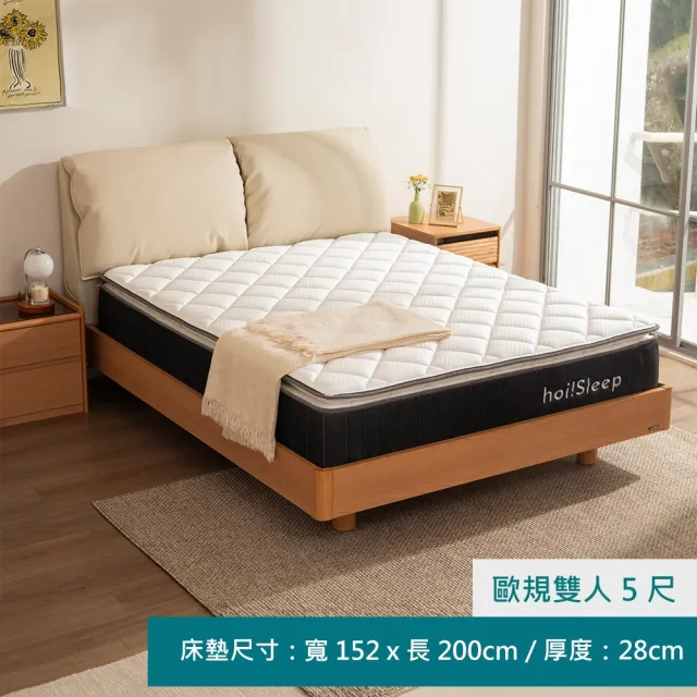【hoi! 好好生活】Sleep DREAM 冰晶抗菌獨立筒床墊-歐規雙人5尺152X200