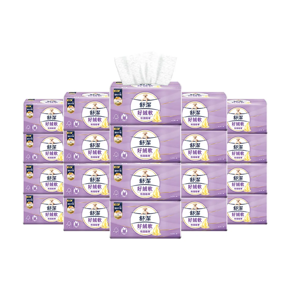 【Kleenex 舒潔】好絨軟抽取式衛生紙-特潤精華120抽x48包/箱