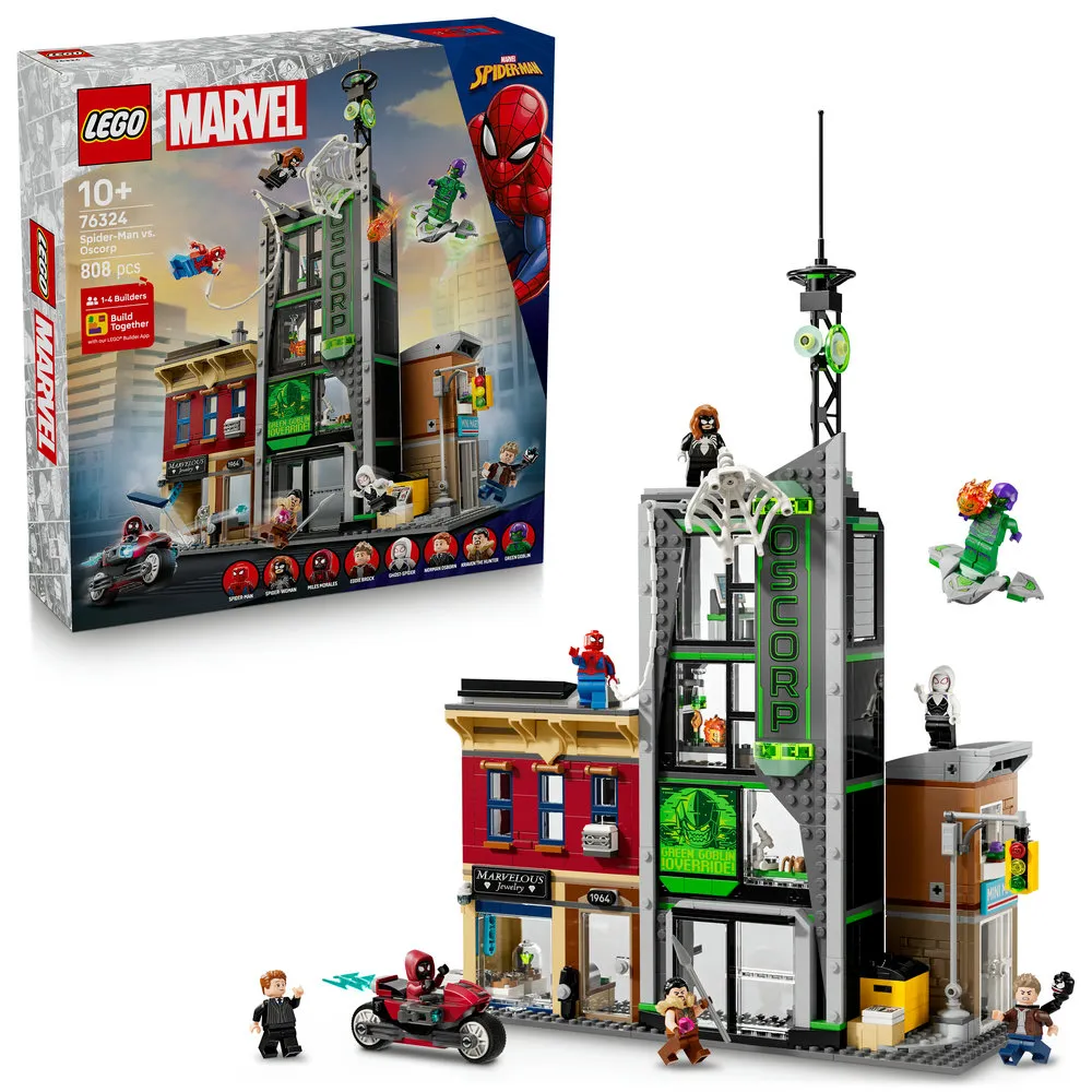 【LEGO 樂高】漫威超級英雄系列 76324 蜘蛛人大戰奧斯朋企業(Marvel 蜘蛛人 兒童玩具 積木)
