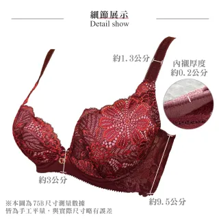 【Swear 思薇爾】撩波浪漫花都系列D-F罩涼感蕾絲集中包覆女內衣(梅紫色)