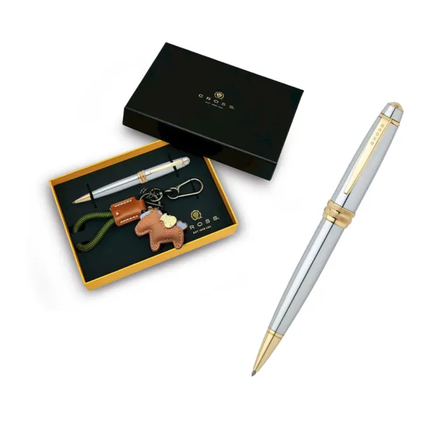 【CROSS】Bailey貝禮金鉻原子筆+馬上有錢禮盒 客製化刻字(原廠正貨)