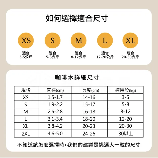 【美好寵商】CANOPHERA 天然咖啡木咬咬棒M號_單支裝(磨牙棒 寵物玩具 耐咬啃咬玩具)