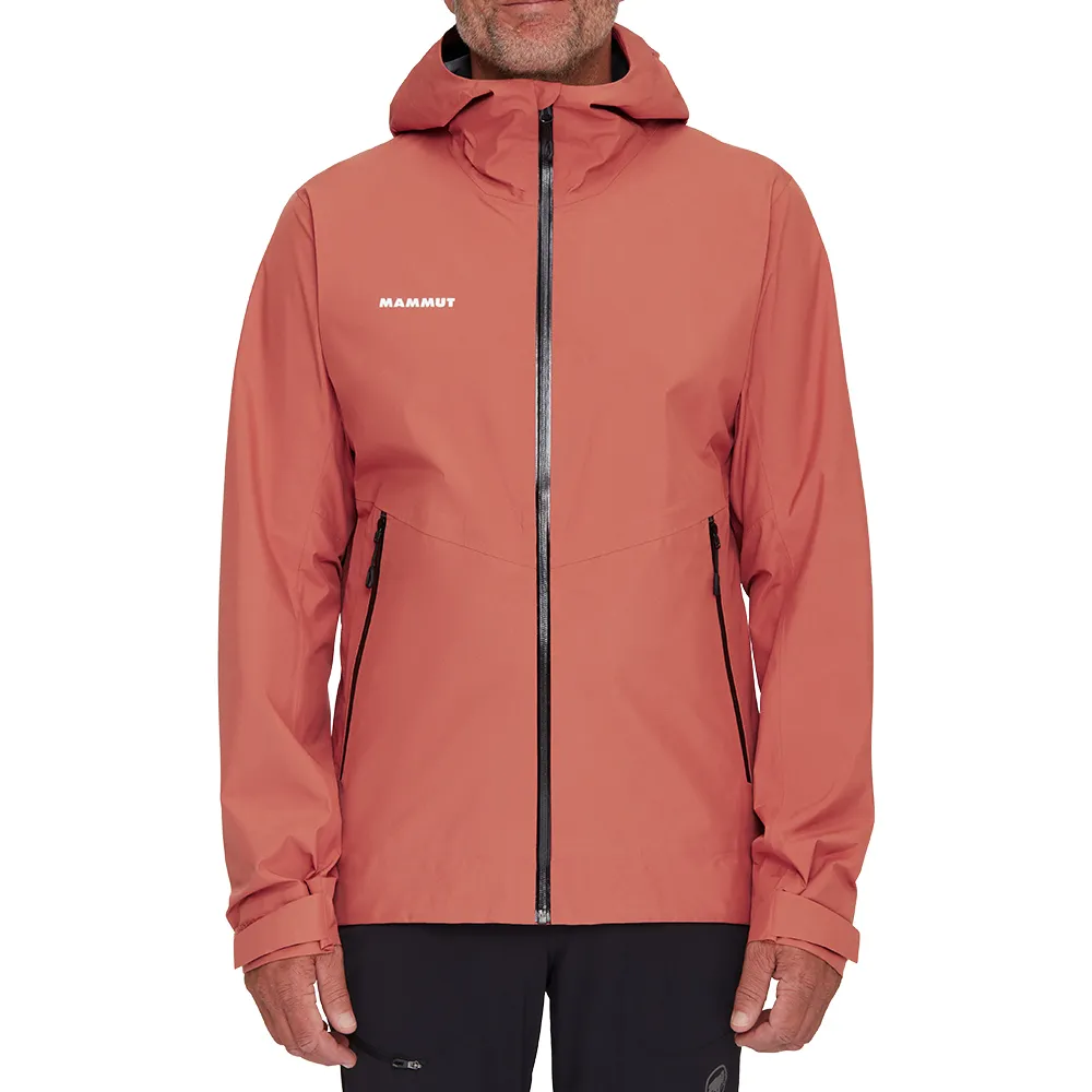 【Mammut 長毛象官方直營】Alto Light HSHooded Jacket Men 輕量防風防水連帽外套 男款 磚紅 #1010-30660