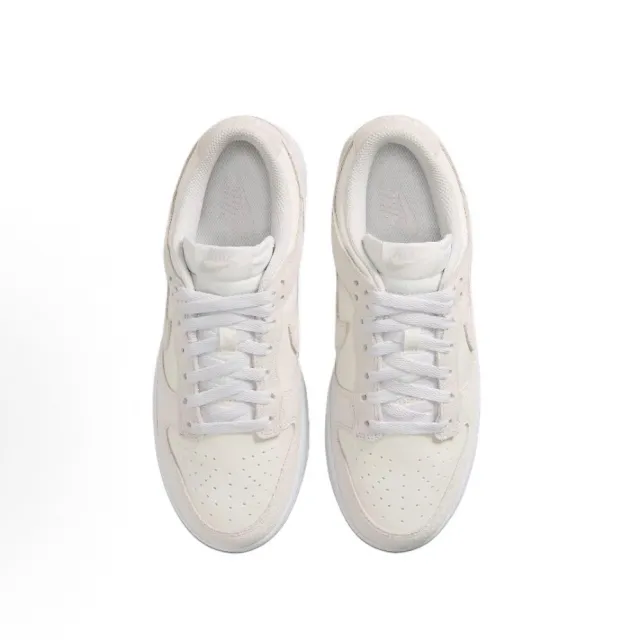 【NIKE 耐吉】NIKE W DUNK LOW Sail 杏灰 銀色小勾 麂皮 復古 休閒鞋 運動鞋 女鞋 IO4244-105
