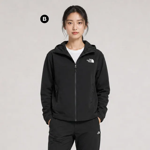 【The North Face】中性款透氣防潑水抗UV機能連帽薄外套(多款任選)