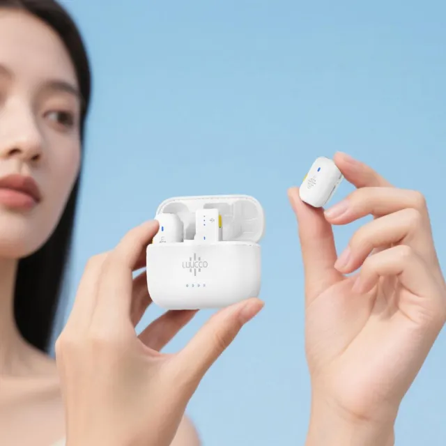 【LUUCCO】MiniPods 一對二無線領夾麥克風｜手機直播/訪談/錄音｜繽紛多彩(#麥克風#藍芽麥克風)