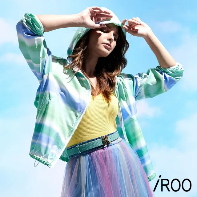 【iROO】水波紋風衣外套