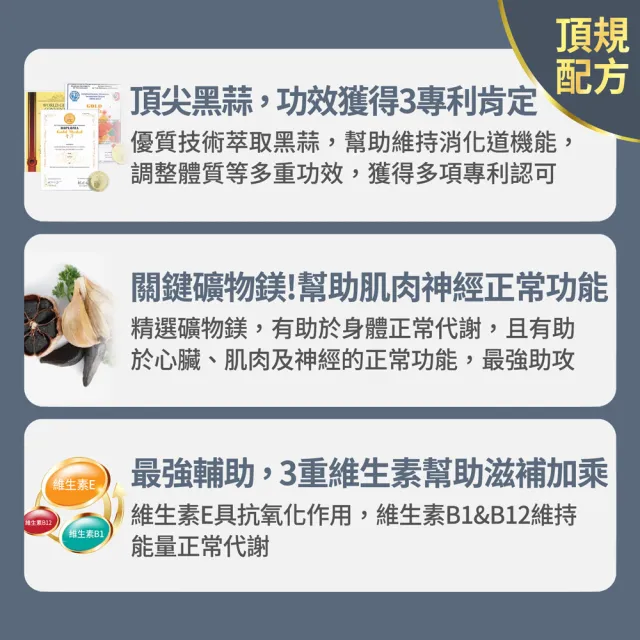 【FJ 豐傑生醫】20倍專利黑蒜精華-30顆/袋(維生素B1幫助維持能量正常代謝ｘ滋補強身)