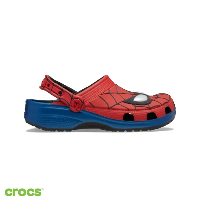 【Crocs】童鞋 大童 Spider-Man 蜘蛛人聯名 經典克駱格 洞洞鞋 七彩色(213519-90H)