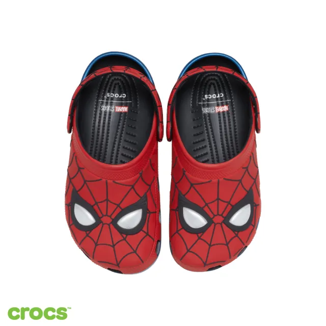 【Crocs】童鞋 大童 Spider-Man 蜘蛛人聯名 經典克駱格 洞洞鞋 七彩色(213519-90H)