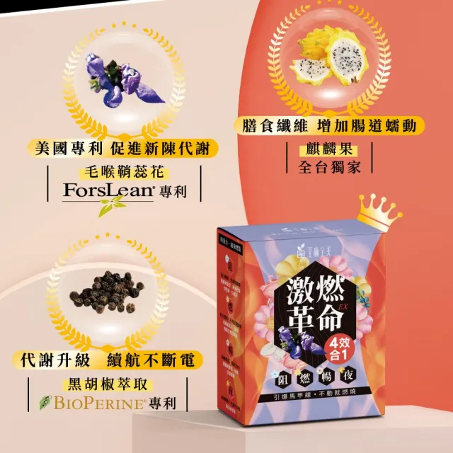 【荃贏全美】激燃革命EX 四效合一膠囊x1盒(30顆/盒)