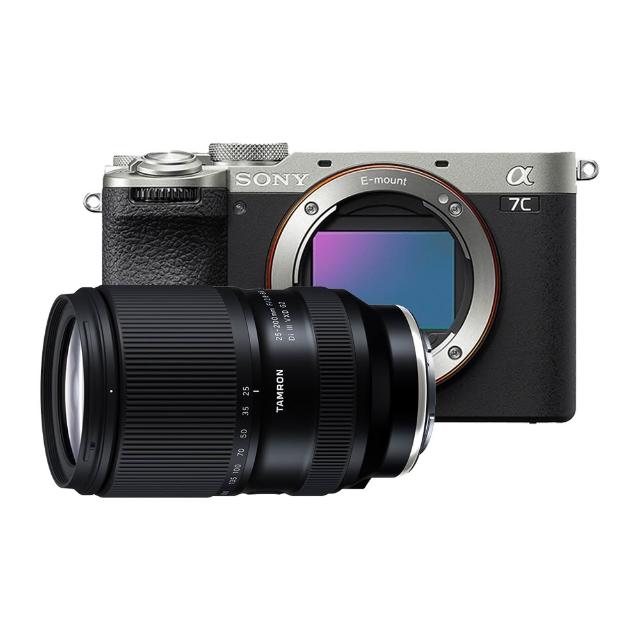 【SONY 索尼】ILCE-7CM2 α7C II A7CM2 BODY 單機身 全片幅相機(公司貨)+Tamron 25-200mm F2.8-5.6(公司貨)