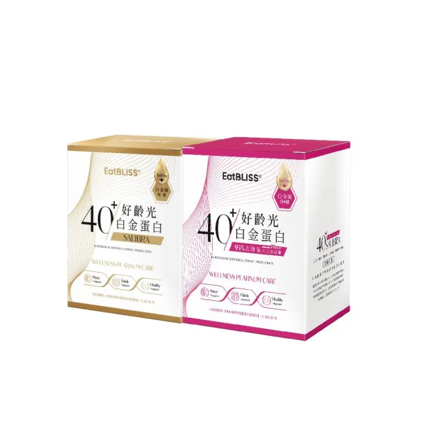 【EatBLISS 益比喜】好齡光白金蛋白+大豆異黃酮1+1組(10包/盒) 優蛋白 蛋白粉 紅藻鈣 增強體力 乳清蛋白
