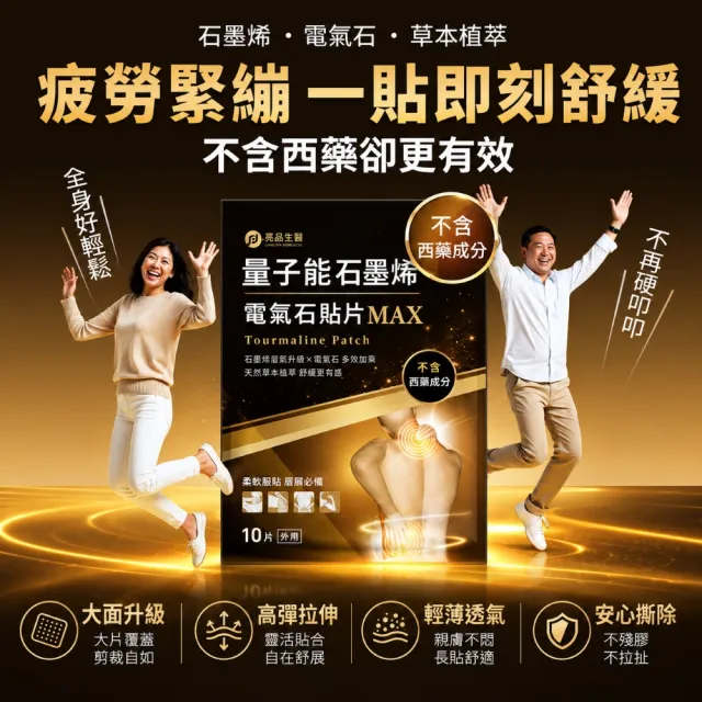 【女神伊登X信吉】量子能石墨烯電氣石貼片50片