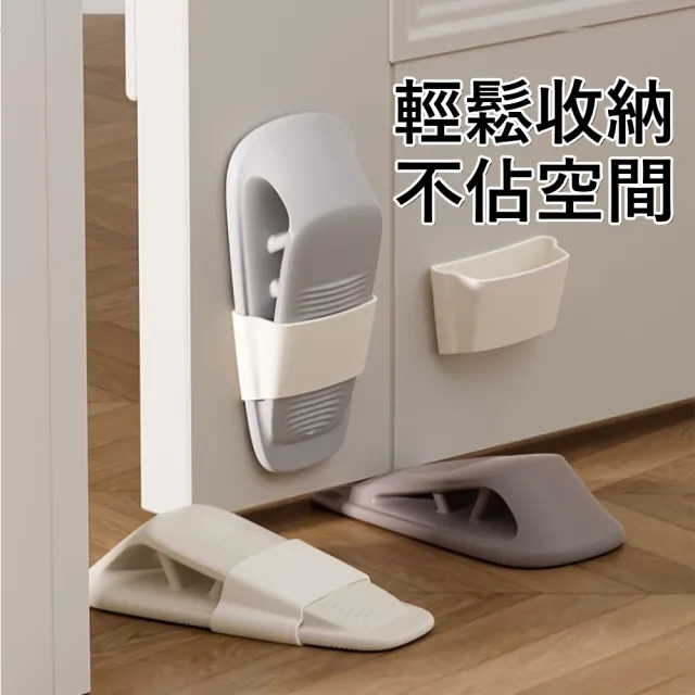 【Sager】2入 M3防滑矽膠門塞 安全靜音防撞門擋 阻門器 防風固定門塞 門卡 可收納門阻