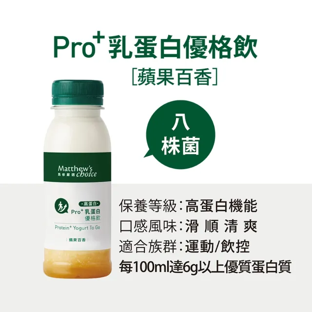 【馬修嚴選】Pro+乳蛋白優格飲 12入 口味任選