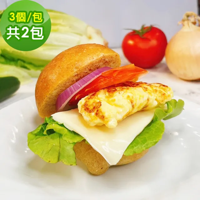 【i3微澱粉】低糖好纖手工麵包-原味小漢堡6顆(271控糖配方 優蛋白 早餐)