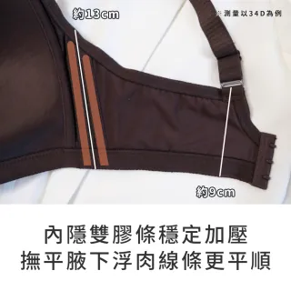 【玉如阿姨】峰鎖盛世內衣※0800黑茶(D.E.F.G罩 集中 深溝 無痕 無鋼圈 大罩杯 台灣製)