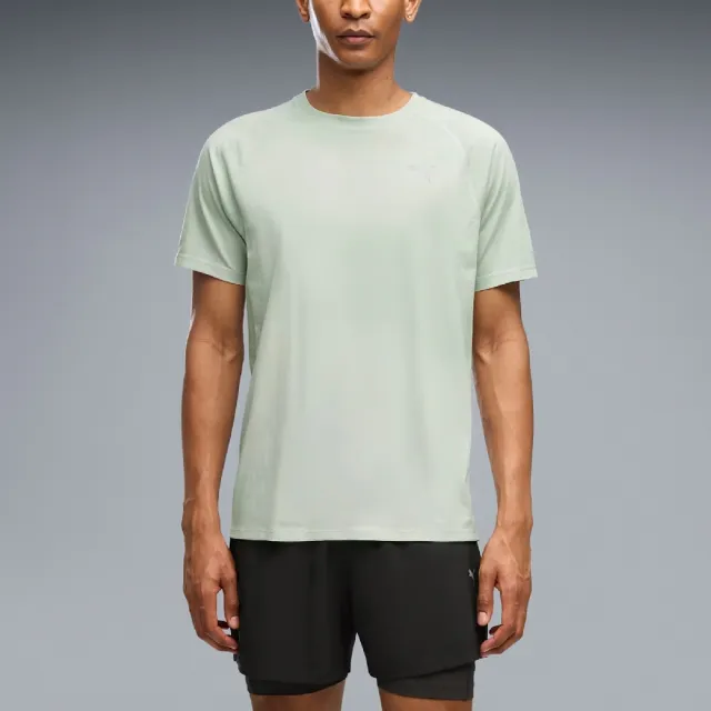 【PUMA】上衣 Velocity Tri-blend 綠 吸濕排汗 跑步 運動 短袖 526603-29