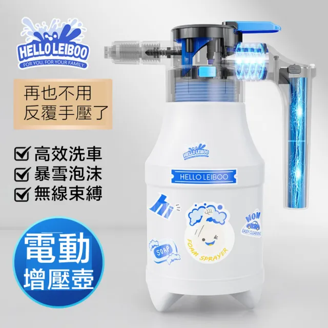 Carify 1.5L電動泡沫噴壺 洗車泡沫噴霧器 洗車泡沫壺 Type-C充電 一鍵加壓 無線充電 洗車神器