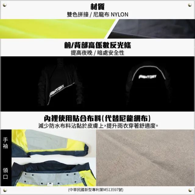 【OutPerform】EVO終結者斜開雙拉鍊專利連身式雨衣(斜開雙拉鍊防水大進化)