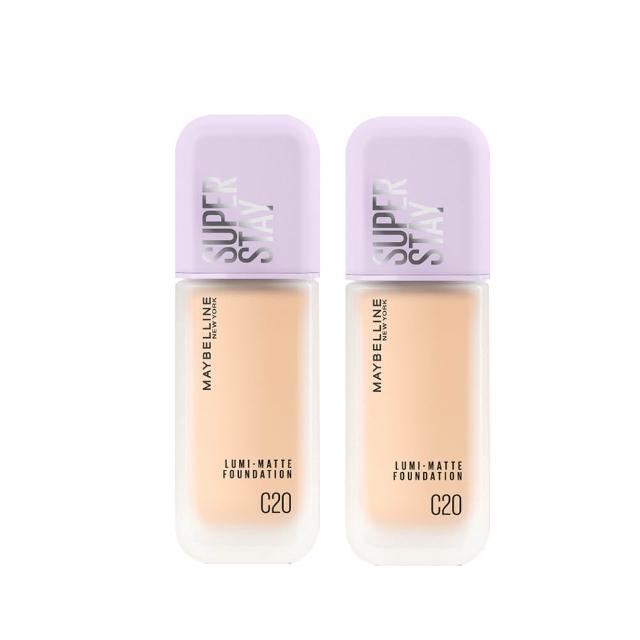 【MAYBELLINE 媚比琳】裸霧光持久水粉底30ml 2入組