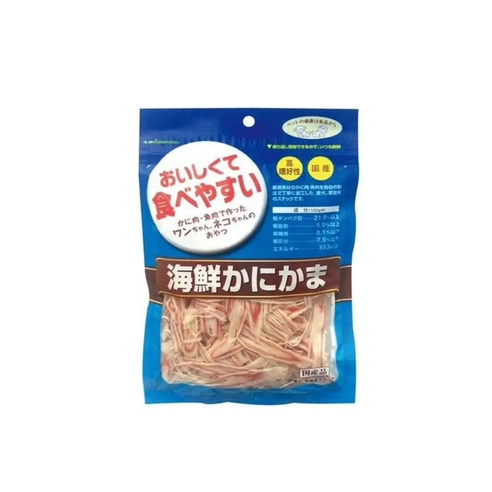 日本藍-海鮮蟹肉絲 60g*3包(愛犬、愛貓用零食)